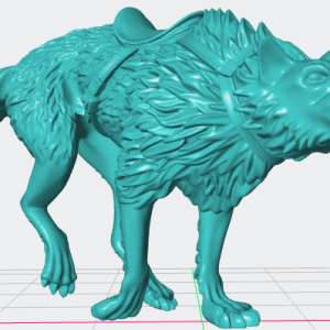 Wolf with saddle 1