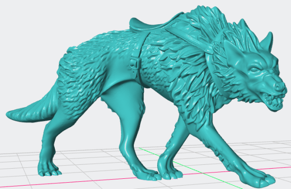 Wolf with saddle 2