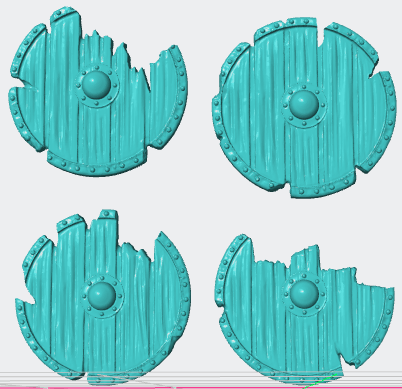 Broken shields set