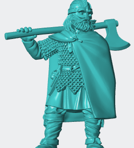 Viking with doublenanded axe